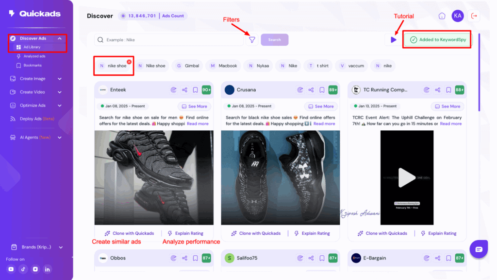 QuickAds Review 2026: Double Your Ad ROI with This AI-Powered Platform 3 QuickAds Ad Library