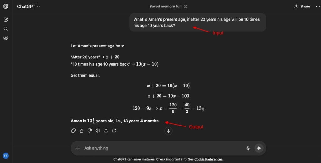 ChatGPT - logical reasoning