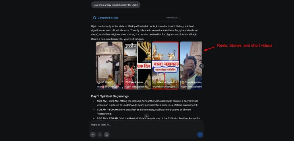 Meta AI - planning task