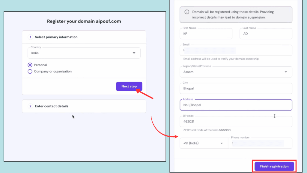 Step 11 Register Your Domain
