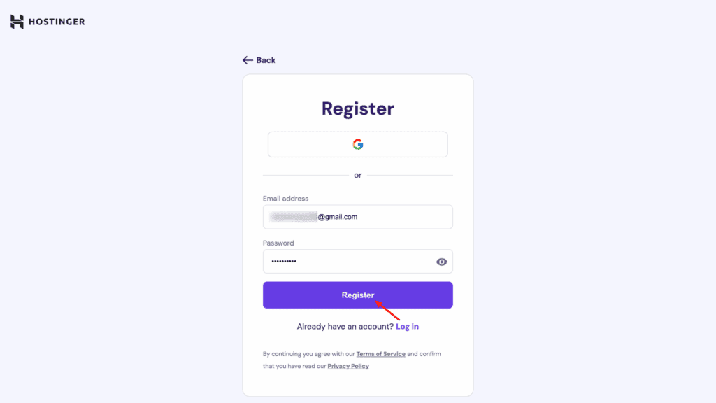 Step 6 Create Your Hostinger Account
