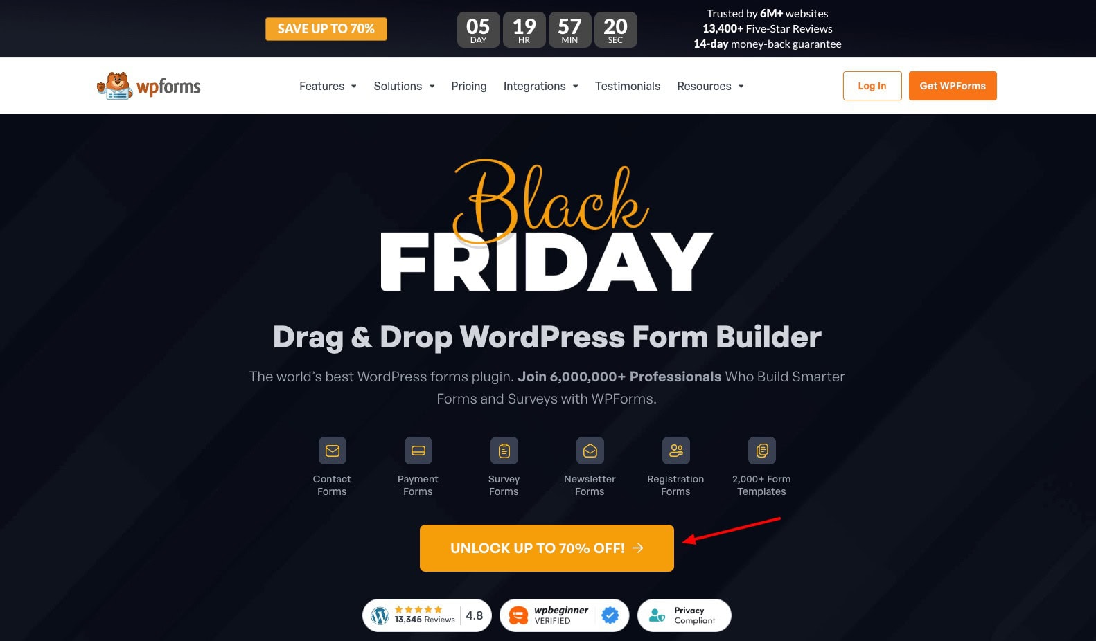 WPForms Black Friday Discount