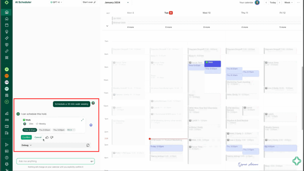 Clockwise AI Scheduler