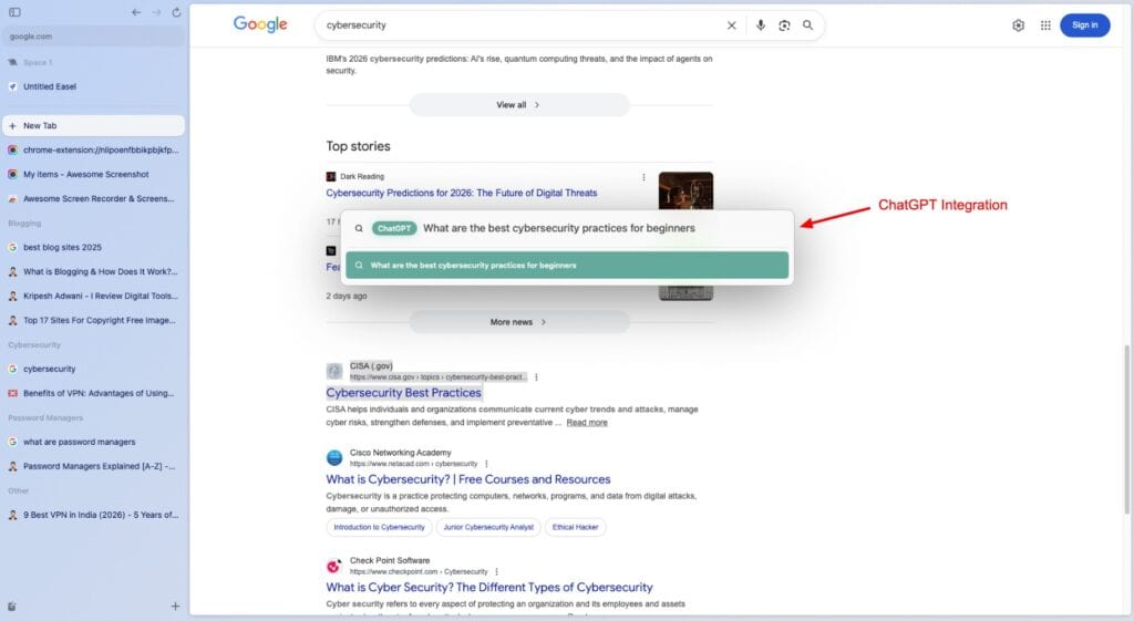 Arc - ChatGPT Integration
