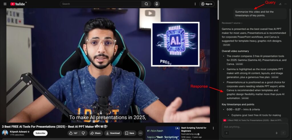 Comet - YouTube content summary
