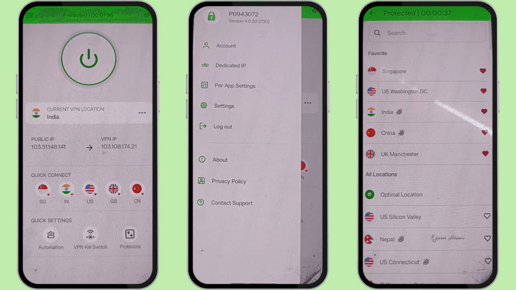 Private Internet Access Review 2026: Speeds, Privacy & Real Test Results 25 PIA Android user interface
