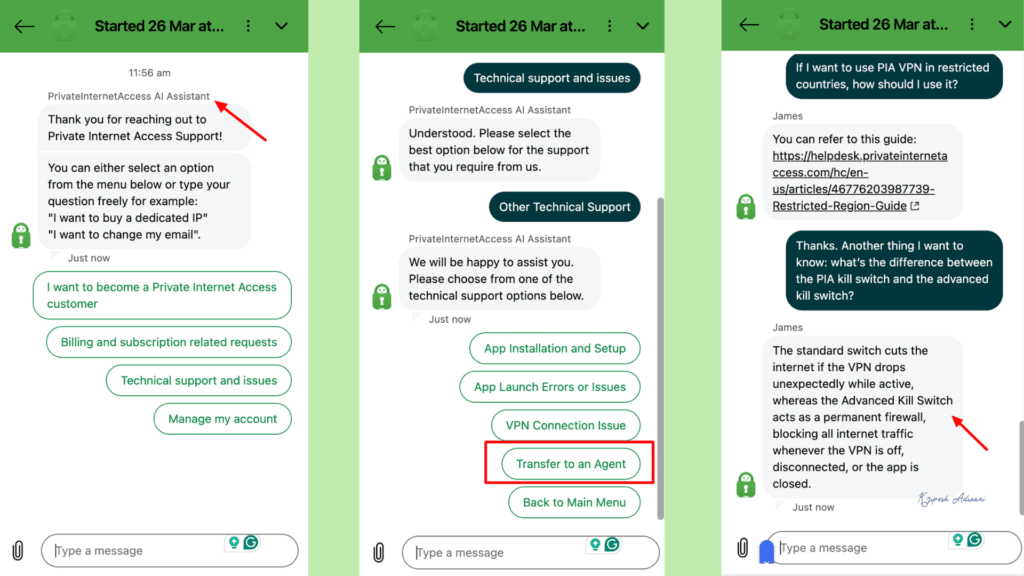 Private Internet Access Review 2026: Speeds, Privacy & Real Test Results 22 PIA Chat support