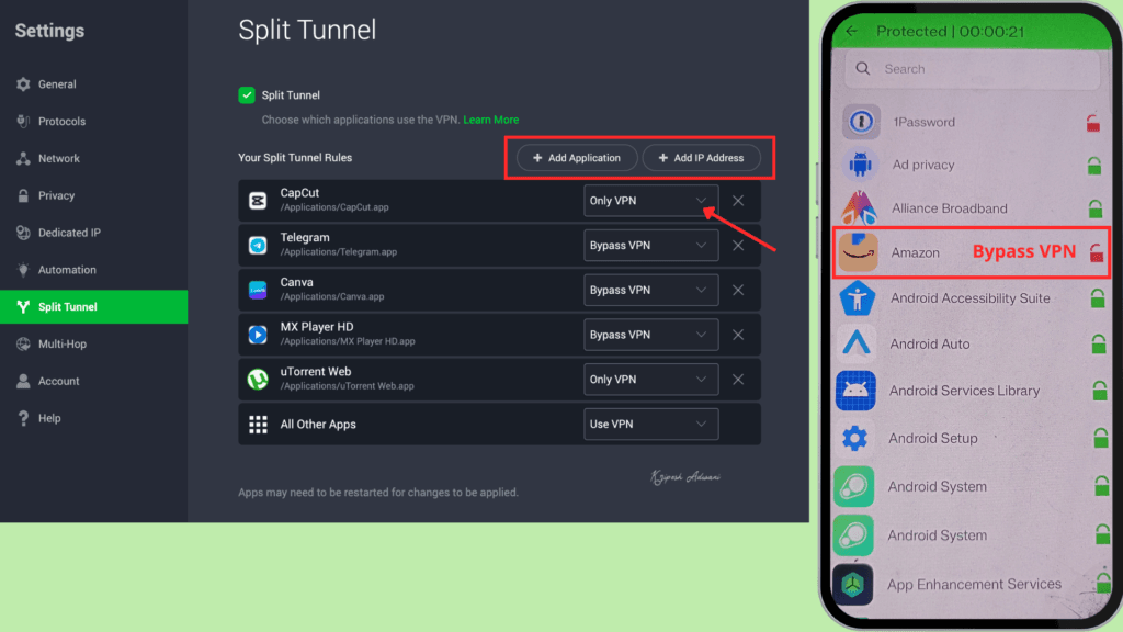 Private Internet Access Review 2026: Speeds, Privacy & Real Test Results 20 PIA Split tunneling feature