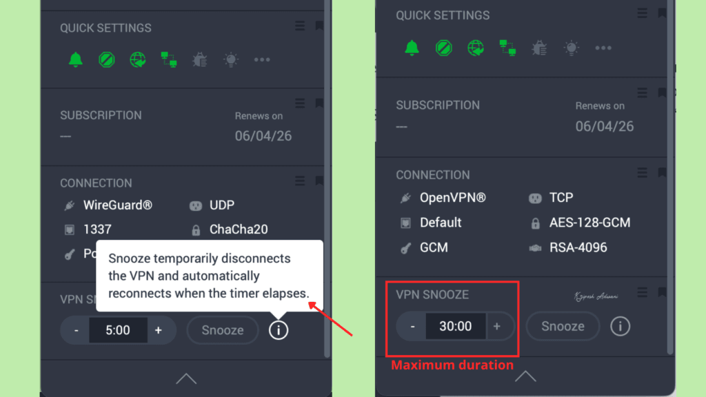Private Internet Access Review 2026: Speeds, Privacy & Real Test Results 30 PIA VPN Snooze option